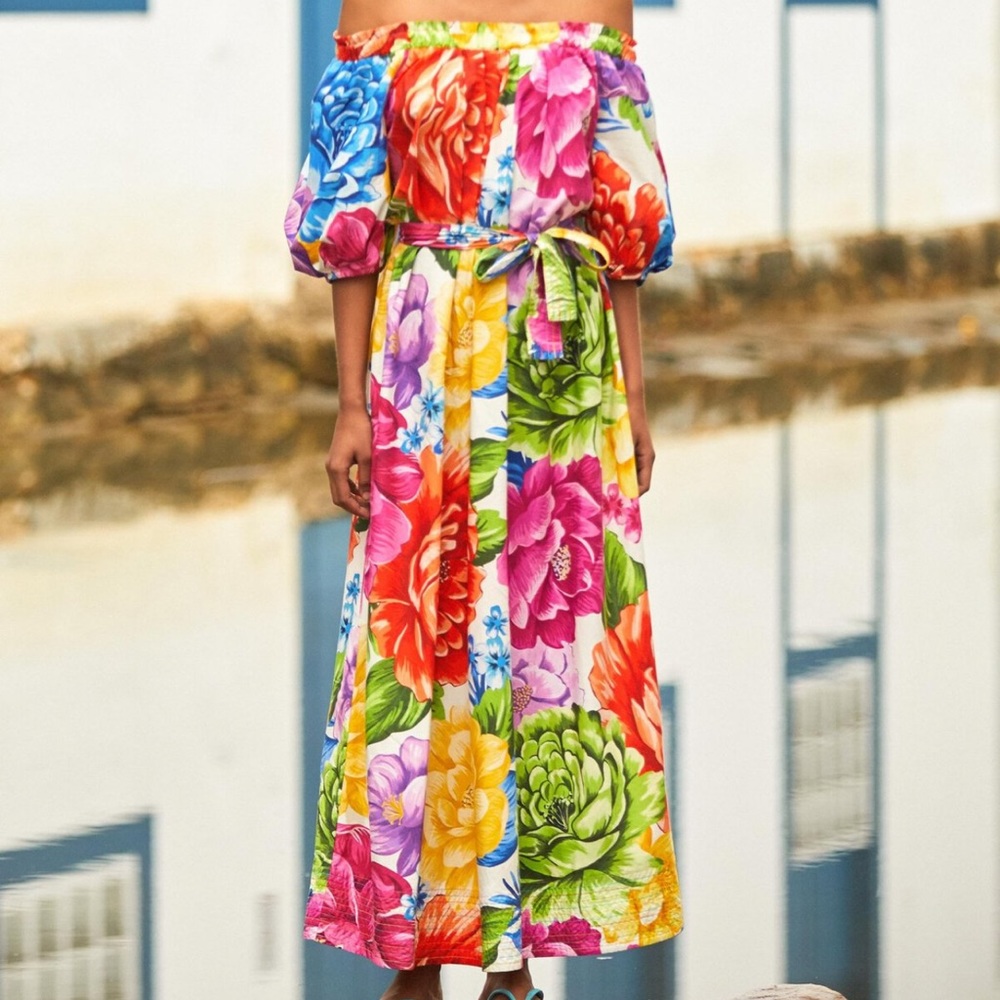 Farm rio rainbow Chita dress size XL, 14-16, or small 18